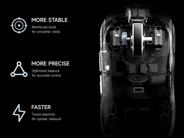 MCHOSE A5 V3 Ultra Light Tri-Mode 8K Vezeték Nélküli Gamer Egér