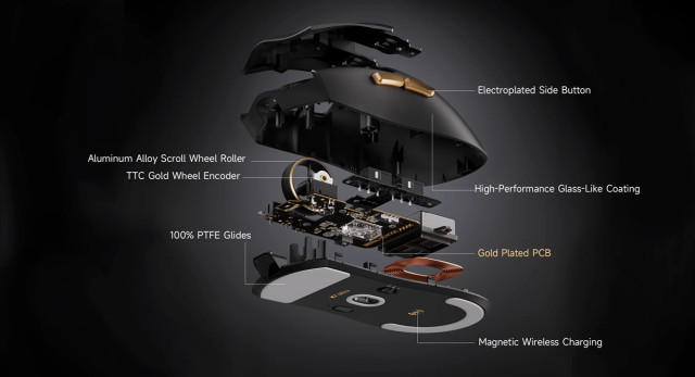 MCHOSE K7 Ultra Tri-Mode 8K Vezeték Nélküli Gamer Egér + Magnetic Dock