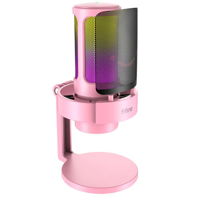 Fifine A8Plus kondenzátor mikrofon állvánnyal (PINK)