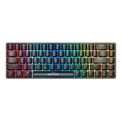 Fifine GK1 65% RGB mechanikus gamer billentyűzet, fekete