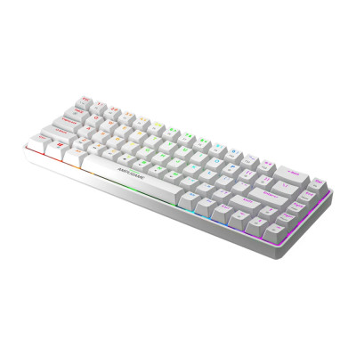Fifine GK1W 65% RGB mechanikus gamer billentyűzet, fehér