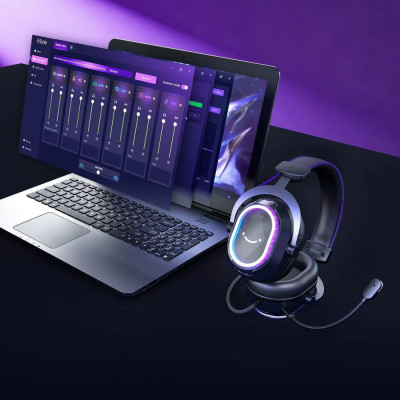 Fifine H13 vezetékes gamer headset 7.1 fekete