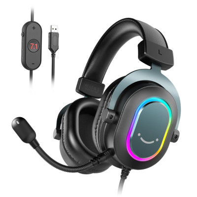 Fifine H6 vezetékes gamer fejhallgató 7.1 fekete