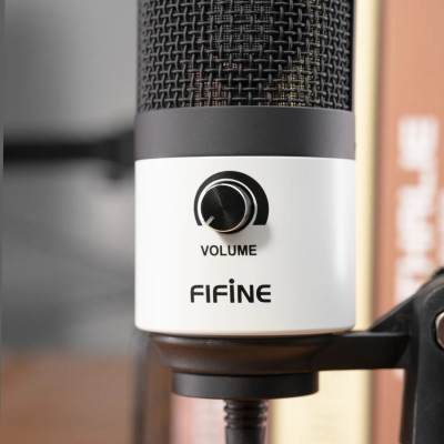 Fifine K669W USB Kondenzátor Mikrofon, Fehér