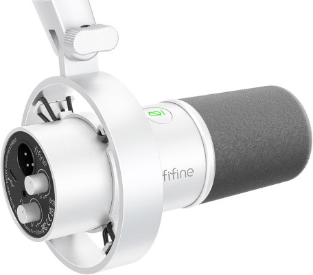 Fifine K688W USB/XLR dinamikus mikrofon, fehér