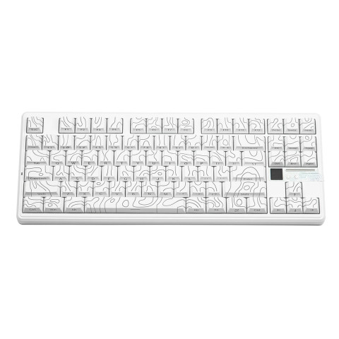 AULA F87 PRO V2 Vezeték Nélküli Mechanikus Gamer Billentyűzet - Fehér Contour