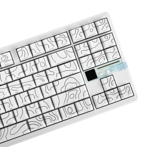 AULA F87 PRO V2 Vezeték Nélküli Mechanikus Gamer Billentyűzet - Fehér Contour