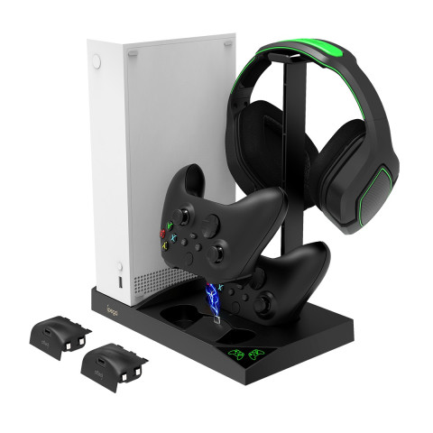 IPega XBS013 Xbox Series S Multifunkciós Állvány RGB + 2 db 1400mAh Akkumulátor
