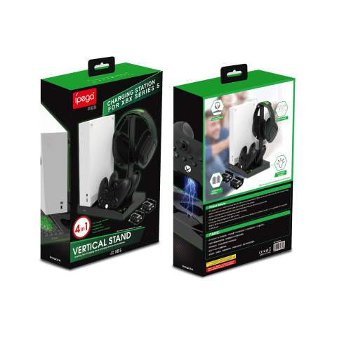 IPega XBS013 Xbox Series S Multifunkciós Állvány RGB + 2 db 1400mAh Akkumulátor