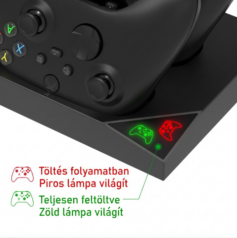 IPega XBS013 Xbox Series S Multifunkciós Állvány RGB + 2 db 1400mAh Akkumulátor