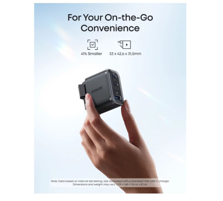 Anker Nano 70W 3 portos töltő, fekete