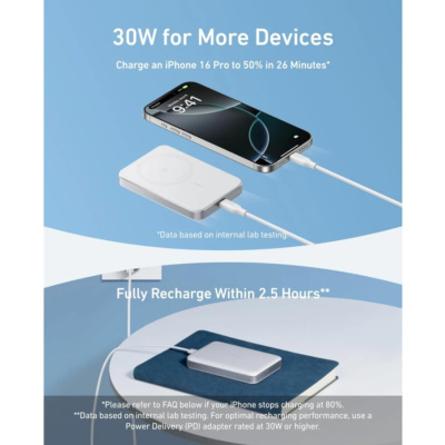 Anker MagGo 10K Power Bank White