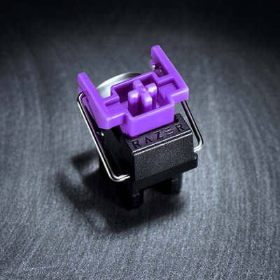 Razer Huntsman Mini Lineáris Optikai Gaming Billentyűzet - Mercury Edition (Purple Switch)