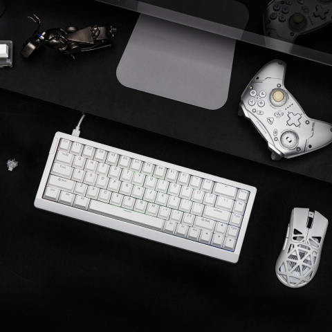 Epomaker HE68 Lite Magnetic Switch Mechanikus Gamer Billentyűzet - Fehér