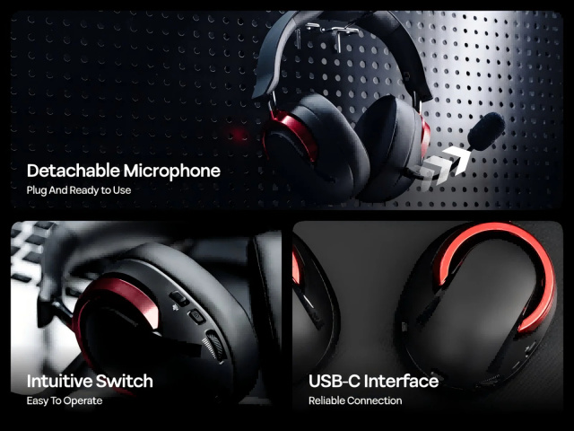 AULA A700 7.1 Tri-Mode Vezeték Nélküli Gamer Headset