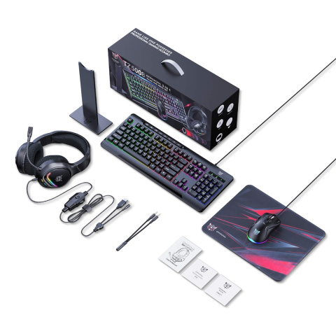 Onikuma TZ5008 5 az 1-ben Gamer csomag - Fekete