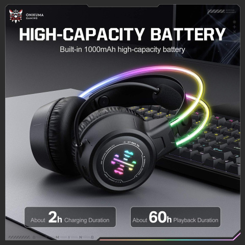 Onikuma GT889 Tri-Mode Vezeték Nélküli Gamer Headset