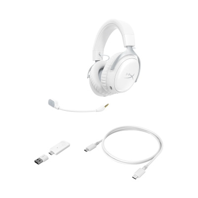 HyperX Cloud III S Wireless Gamer Headset - Fehér