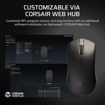 Corsair Sabre V2 Pro Ultralight Wireless gaming egér fekete