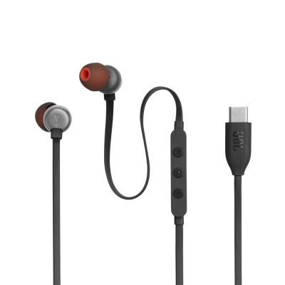 JBL Tune 310C USB-C Vezetékes fülhallgató, Fekete