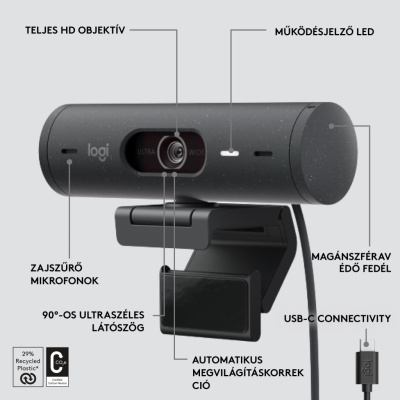 Logitech Brio 500 Webkamera