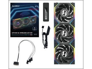 Lian Li UNI FAN SL Wireless LCD 120mm 3db-os csomag