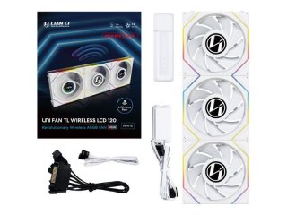 Lian Li UNI FAN TL-LCD Wireless 120mm 3db-os Ventilátor - Fehér