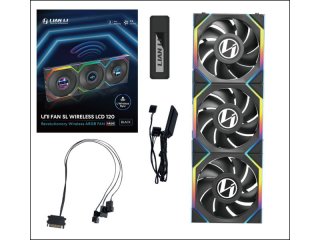 Lian Li UNI FAN SL Wireless LCD 120mm 3db-os csomag
