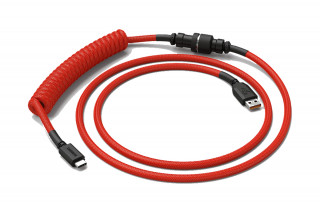 Glorious Coiled Cable Crimson Red - USB-C Spirálkábel - Piros