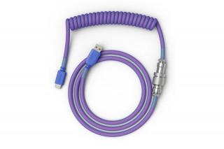 Glorious Coiled Cable Nebula - USB-C Spirálkábel - Lila