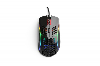 Glorious Model D Glossy - RGB Optikai Gaming Egér - Fényes Fekete