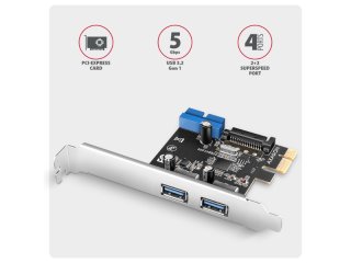 Axagon PCEU-232RS USB Bővítőkártya
