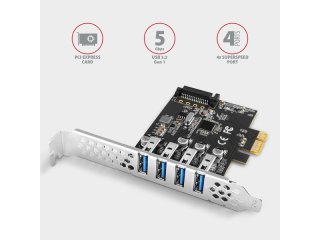 Axagon PCEU-43RS USB Bővítőkártya
