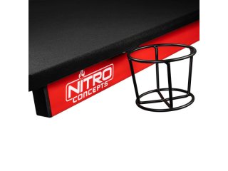 Nitro Concepts D12 Gamer Asztal - 1160 x 750 mm - Fekete/Piros