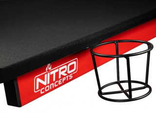 Nitro Concepts D12 Gaming Asztal - 1160 x 750 mm - Fekete/Piros