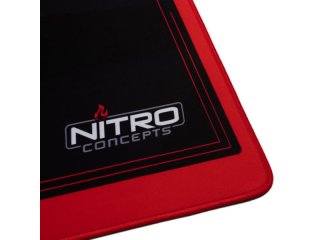 Nitro Concepts Deskmat DM12 Szövet Egérpad - 120 cm x 60 cm - Fekete/Piros