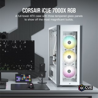 Corsair iCUE 7000X RGB Ház - Fehér