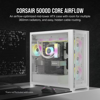 Corsair 5000D CORE AIRFLOW Ház - Fehér