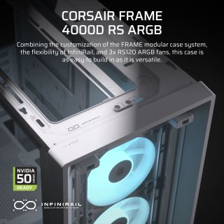 Corsair FRAME 4000D RS ARGB Ház - Fehér