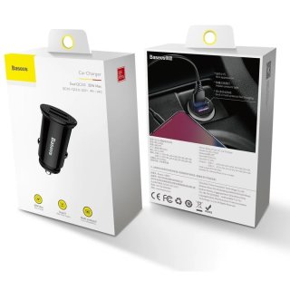 Baseus Circular Plastic Autós Töltő 30W