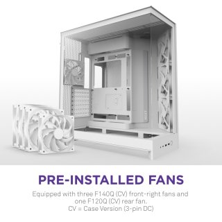 NZXT H9 Flow (2025) Számítógépház - Matt fehér