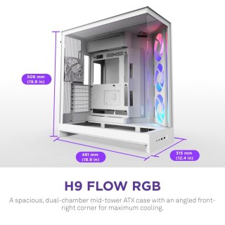 NZXT H9 Flow RGB (2025) Ház - Fehér
