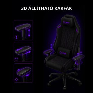 LORGAR CHA41 Gamer szék fekete-fehér