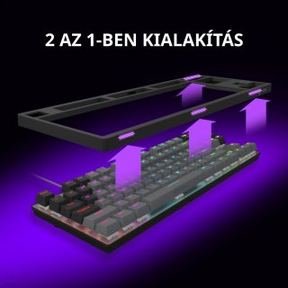 LORGAR Azar 514 TKL vezetékes mechanikus billentyűzet, RGB világítás, angol kiosztás, fekete