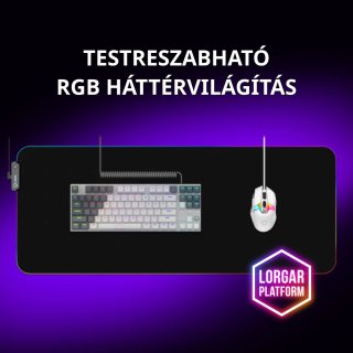 LORGAR Azar 514 TKL vezetékes mechanikus billentyűzet, RGB világítás, angol kiosztás, fekete