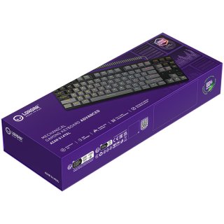LORGAR Azar 514 TKL vezetékes mechanikus billentyűzet, RGB világítás, angol kiosztás, fekete