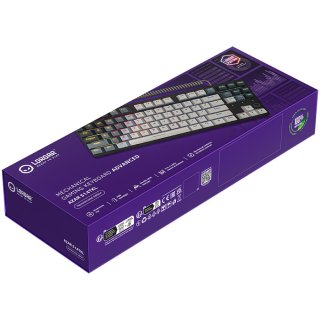 LORGAR Azar 514 TKL vezetékes mechanikus billentyűzet, RGB világítás, angol kiosztás, fehér
