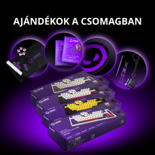 LORGAR KBP7075W vezeték nélküli gamer billentyűzet -Fehér