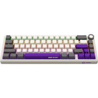 LORGAR KBP70MW, Vezetéknélküli 65% Mechanikus Gamer Pro Billentyűzet - Fekete-Piros