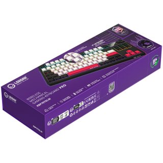 LORGAR KBP70 TKL vezeték nélküli billentyűzet, RGB világítás, angol kiosztás, fekete